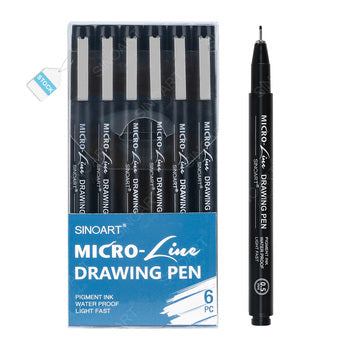 Sinoart Micro-Line Drawing Pen 6 pcs