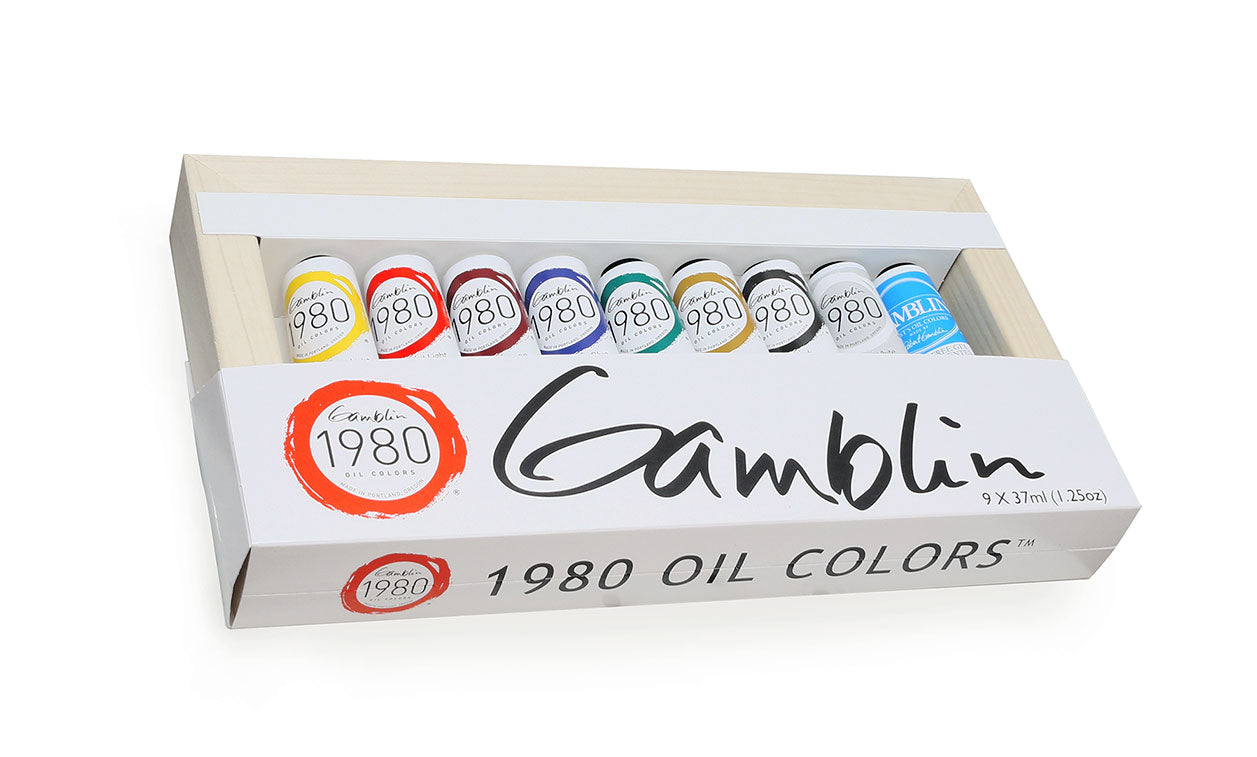 Gamblin 1980 Oil Colour Introductory Set - 9x37ml Tubes - 0