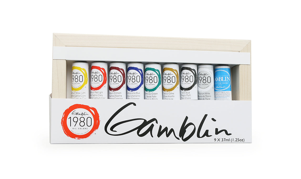 Gamblin 1980 Oil Colour Introductory Set - 9x37ml Tubes