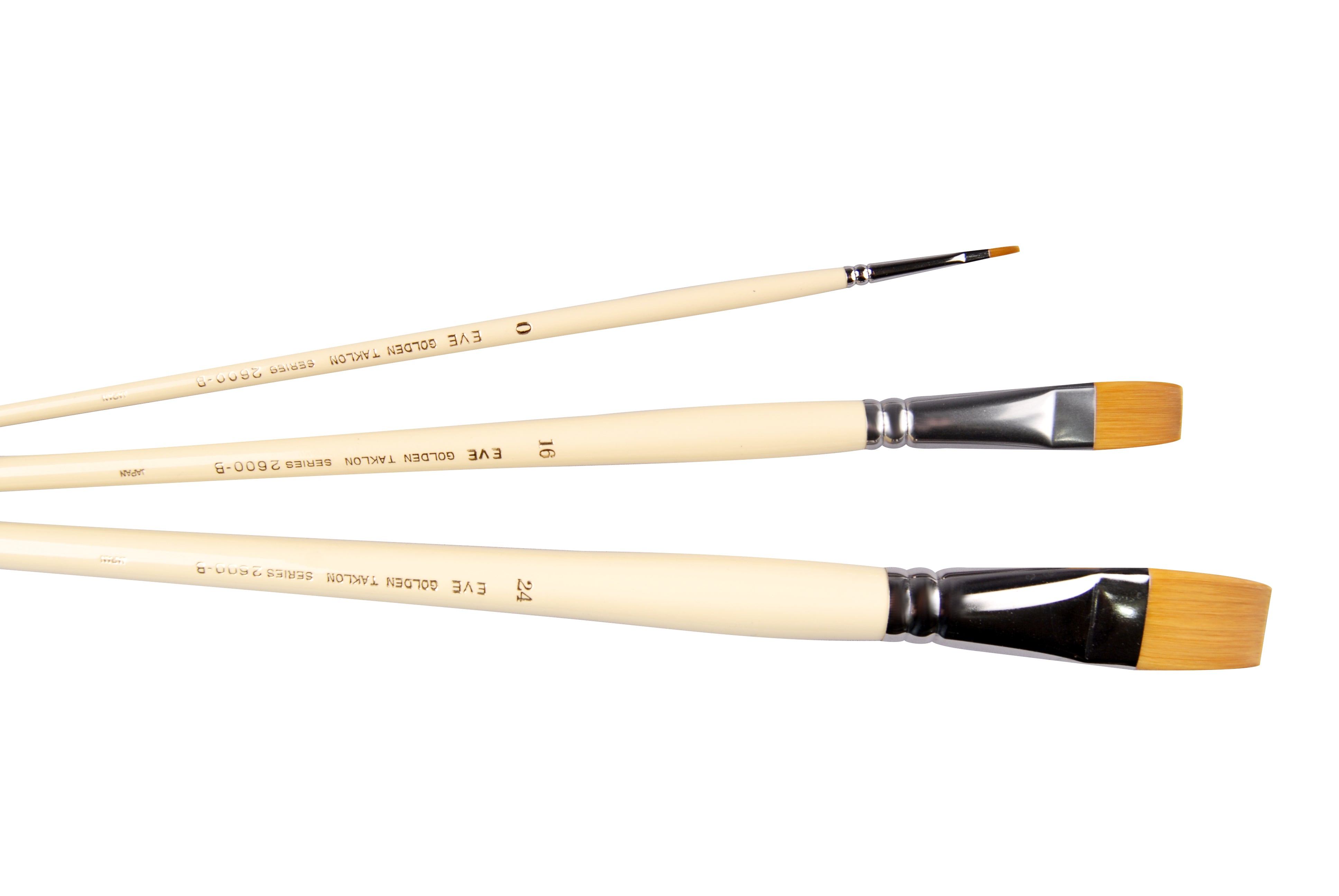 EVE Golden Taklon Brushes (Long Handle)