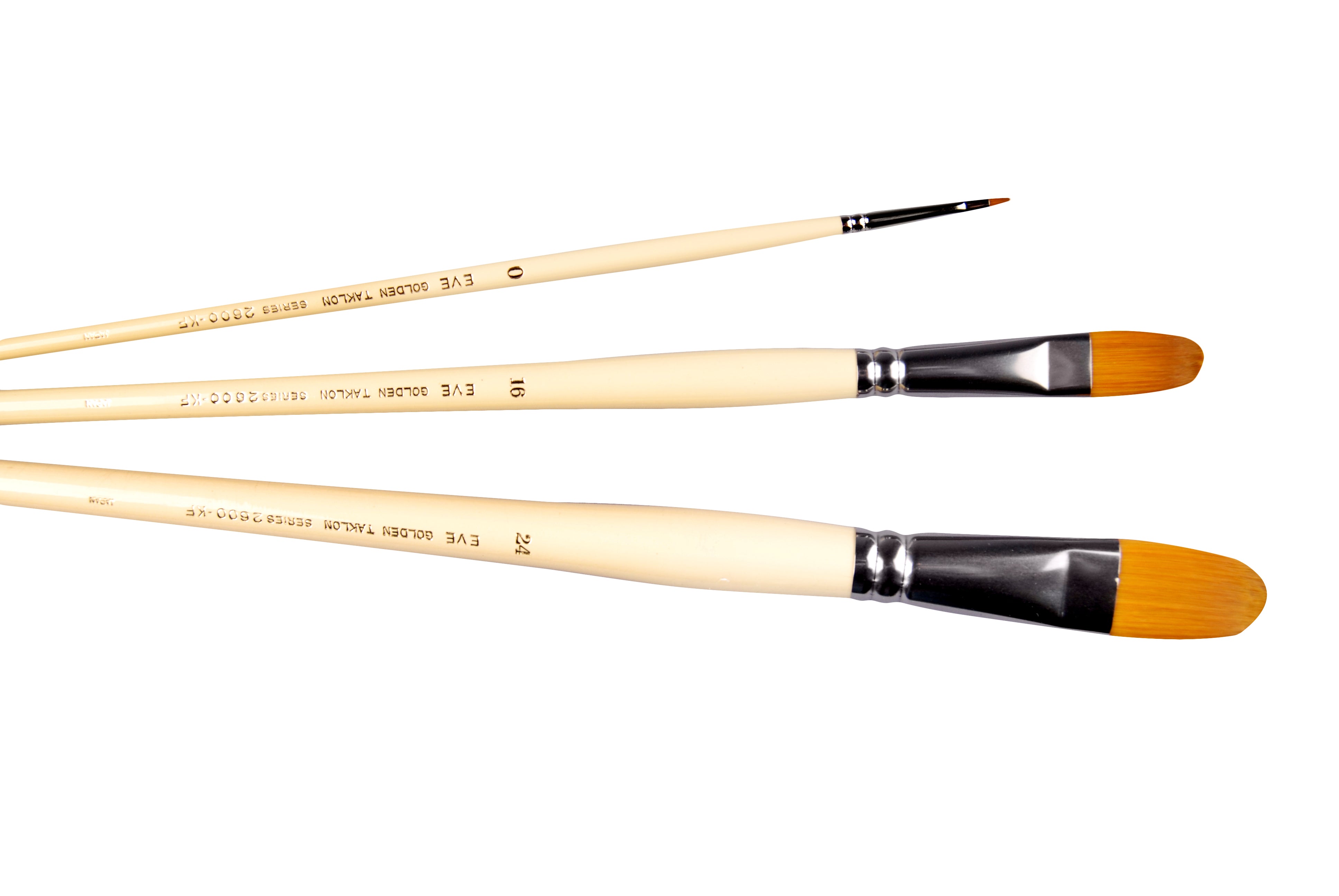 EVE Golden Taklon Brushes (Long Handle)