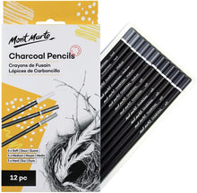 Mont Marte Charcoal Pencil Set 12pcs - Assorted Grades
