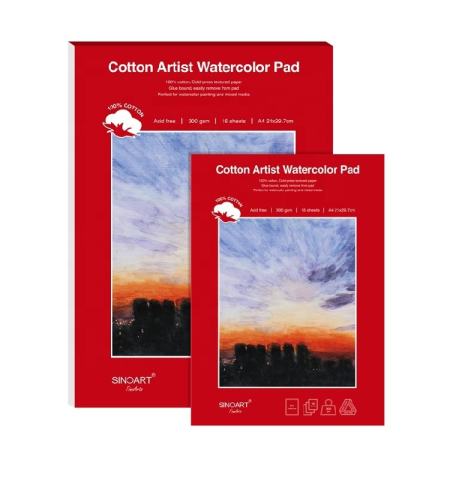 Artists' 100% Cotton Watercolour Pad 300gsm