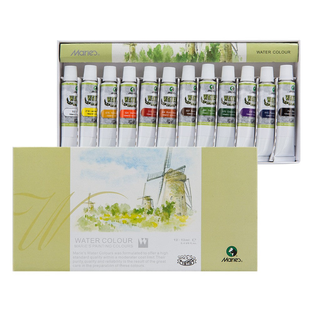 Marie's Watercolour Set - 12x12ml Tubes