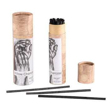 Willow Charcoal Sticks 5-7mm - 25pcs Assorted